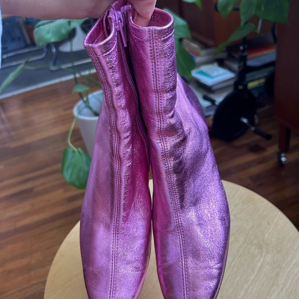 BY FAR METALLIC BOOTS